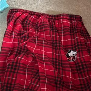Red and Black Sweatpants with Tartan Pattern NIU